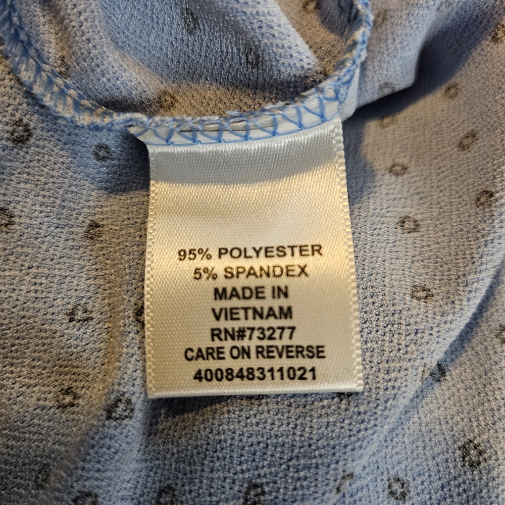 Elle Light Blue With Polka Dots Women's Top - Size Large - Picture 4 of 5